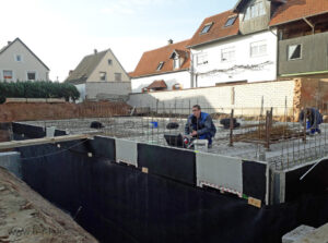 Unterkellerung des Hinterhauses…