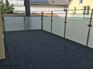 große Balkonfläche in den Obergeschossen
